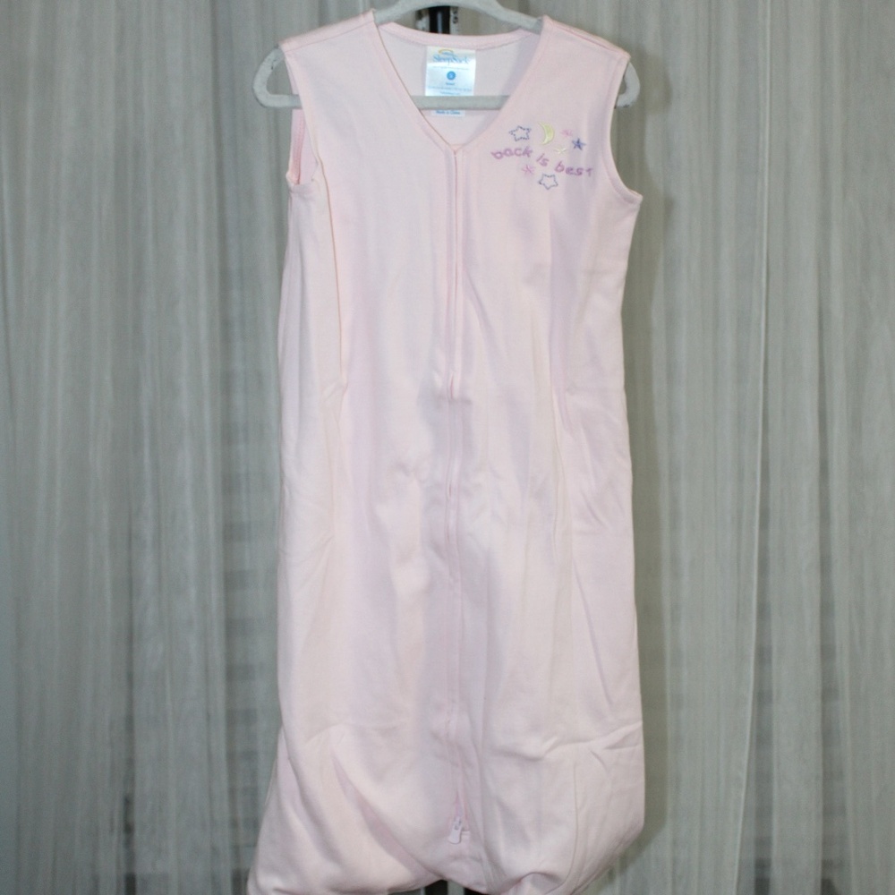 Halo. SleepSack.  Back is best.  Sz S